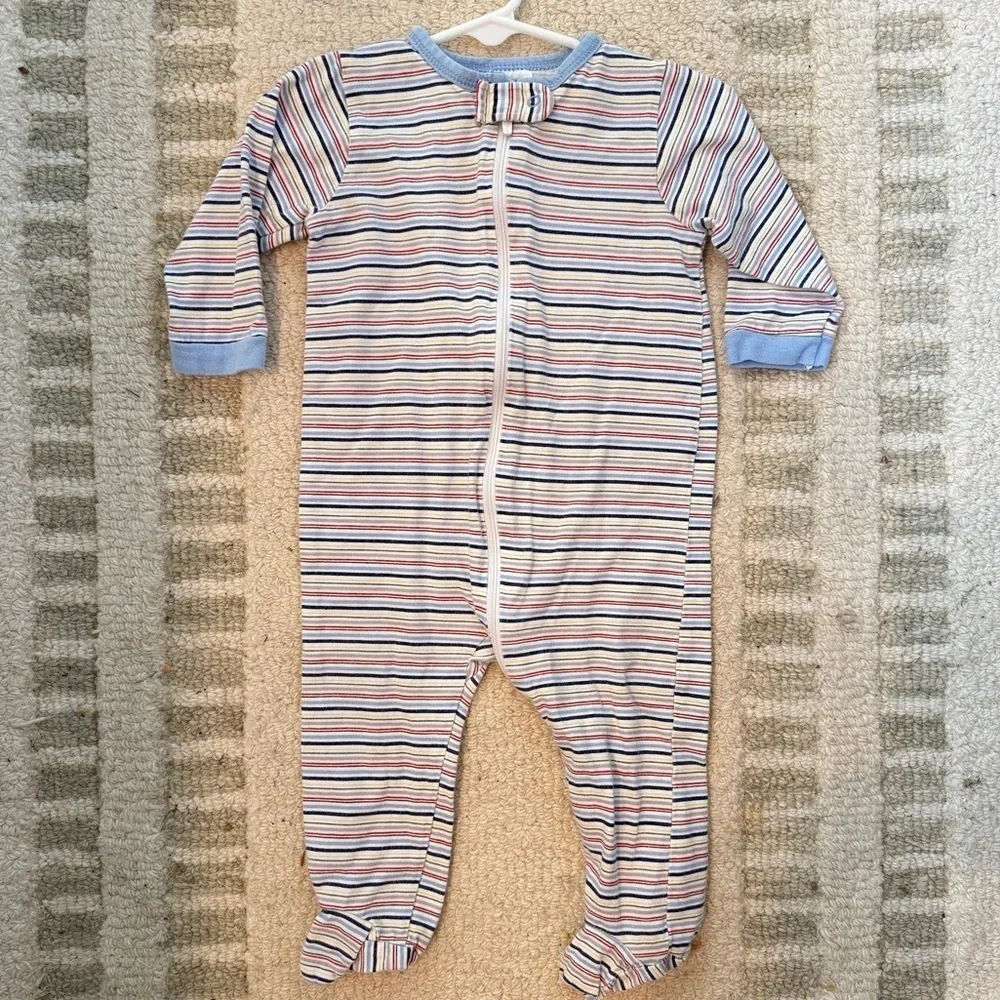Gerber Baby Striped Zip-Up Footed Sleeper